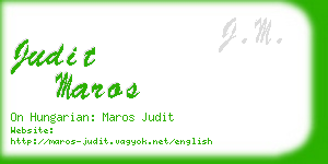 judit maros business card